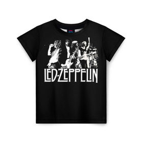 Детская футболка 3D с принтом Led Zeppelin 4 в Рязани, 100% гипоаллергенный полиэфир | прямой крой, круглый вырез горловины, длина до линии бедер, чуть спущенное плечо, ткань немного тянется | led zeppelin | лед зеппелин | роберт плант