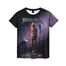 Женская футболка 3D с принтом Megadeth 7 в Рязани, 100% полиэфир ( синтетическое хлопкоподобное полотно) | прямой крой, круглый вырез горловины, длина до линии бедер | megadeth | дирк вербурен | дэвид эллефсон | дэйв мастейн | кико лоурейро | мегадэт