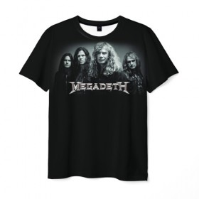 Мужская футболка 3D с принтом Megadeth в Рязани, 100% полиэфир | прямой крой, круглый вырез горловины, длина до линии бедер | dave | megadeth | metal | mustaine | rattlehead | rock | thrash | vic | дейв | мастейн | мегадет | метал | рок | треш