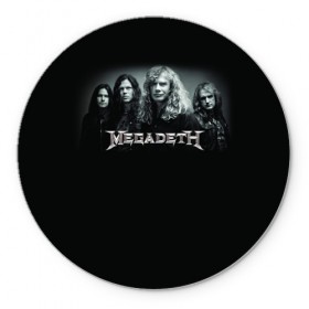 Коврик круглый с принтом Megadeth в Рязани, резина и полиэстер | круглая форма, изображение наносится на всю лицевую часть | dave | megadeth | metal | mustaine | rattlehead | rock | thrash | vic | дейв | мастейн | мегадет | метал | рок | треш