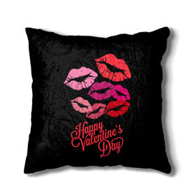 Подушка 3D с принтом Happy Valentine`s Day в Рязани, наволочка – 100% полиэстер, наполнитель – холлофайбер (легкий наполнитель, не вызывает аллергию). | состоит из подушки и наволочки. Наволочка на молнии, легко снимается для стирки | 14 | february | happy valentines day | holiday | kisses | lips | love | губы | любовь | поцелуи | праздник | счастливый день святого валентина | февраль