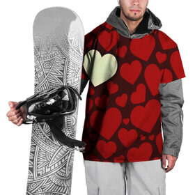 Накидка на куртку 3D с принтом Одинокое сердце в Рязани, 100% полиэстер |  | Тематика изображения на принте: 14 февраля | valentines day | день влюбленных | игрушка | любовь | медведь | сердце