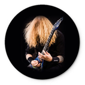 Коврик круглый с принтом Dave Mustaine в Рязани, резина и полиэстер | круглая форма, изображение наносится на всю лицевую часть | Тематика изображения на принте: dave | megadeth | metal | mustaine | rattlehead | rock | thrash | vic | дейв | мастейн | мегадет | метал | рок | треш