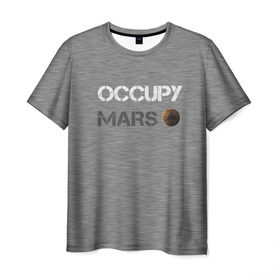 Мужская футболка 3D с принтом Захвати Марс в Рязани, 100% полиэфир | прямой крой, круглый вырез горловины, длина до линии бедер | Тематика изображения на принте: mars | space x | илон маск | марс | планеты | спэйс икс