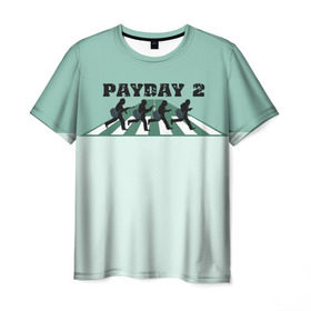 Мужская футболка 3D с принтом Payday 2 в Рязани, 100% полиэфир | прямой крой, круглый вырез горловины, длина до линии бедер | game | payday | payday 2 | игра | игрок | компьютерные игры | маски