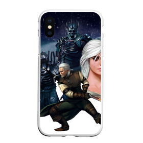 Чехол для iPhone XS Max матовый с принтом The Witcher в Рязани, Силикон | Область печати: задняя сторона чехла, без боковых панелей | gwynbleidd vatt ghern | the witcher | the witcher 3: wild hunt | воители | геральт из ривии | доспехи | мечи | мужчины