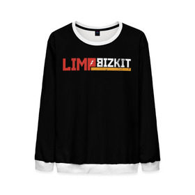 Мужской свитшот 3D с принтом Limp Bizkit в Рязани, 100% полиэстер с мягким внутренним слоем | круглый вырез горловины, мягкая резинка на манжетах и поясе, свободная посадка по фигуре | fred durst | limp bizkit | лим бискит | фред дерст