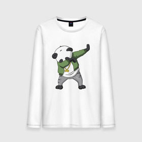 Мужской лонгслив хлопок с принтом Panda dab в Рязани, 100% хлопок |  | dab | dab n dance | panda dab | панда