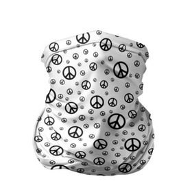 Бандана-труба 3D с принтом Peace Symbol в Рязани, 100% полиэстер, ткань с особыми свойствами — Activecool | плотность 150‒180 г/м2; хорошо тянется, но сохраняет форму | love | peace | symbol | знак | любовь | мир | пацифик | пацифика | сигнал | символ | хиппи