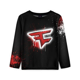 Детский лонгслив 3D с принтом cs:go - Faze clan (Black collection) в Рязани, 100% полиэстер | длинные рукава, круглый вырез горловины, полуприлегающий силуэт
 | black | clan | csgo | faze | ксго | фейз