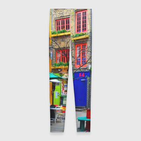 Леггинсы 3D с принтом Улицы Лондона в Рязани, 80% полиэстер, 20% эластан | Эластичный пояс, зауженные к низу, низкая посадка | bright | city | color | courtyard | england | london | paint | street | united kingdom | англия | великобритания | город | дворик | краски | лондон | улица | цвет | яркие
