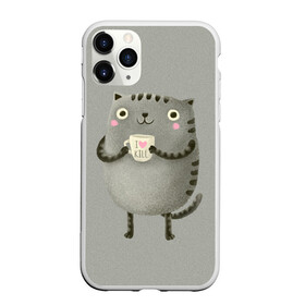 Чехол для iPhone 11 Pro матовый с принтом Cat Love Kill в Рязани, Силикон |  | animal | beast | cat | feline | kill | kitty | love | meow | взгляд | животное | зверь | кот | котенок | котик | кофе | кошка | любовь | мяу | чай