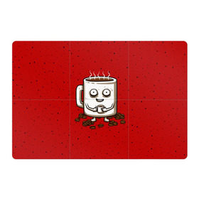 Магнитный плакат 3Х2 с принтом Кофейный пьяница в Рязани, Полимерный материал с магнитным слоем | 6 деталей размером 9*9 см | coffee | tea | кофе | кружка | утро | чай | чашка