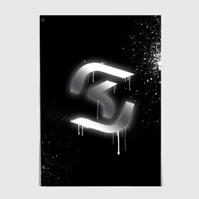 Постер с принтом cs:go - SK Gaming (Black collection) в Рязани, 100% бумага
 | бумага, плотность 150 мг. Матовая, но за счет высокого коэффициента гладкости имеет небольшой блеск и дает на свету блики, но в отличии от глянцевой бумаги не покрыта лаком | cs | csgo | sk | го | кс | ск