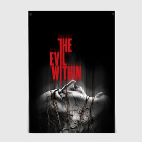 Постер с принтом The Evil Within в Рязани, 100% бумага
 | бумага, плотность 150 мг. Матовая, но за счет высокого коэффициента гладкости имеет небольшой блеск и дает на свету блики, но в отличии от глянцевой бумаги не покрыта лаком | evil | horror | зло | ужас | хоррор