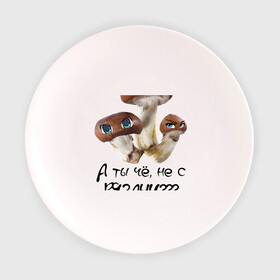 Тарелка с принтом Грибы с Рязани в Рязани, фарфор | диаметр - 210 мм
диаметр для нанесения принта - 120 мм | anime | rzn | аниме | глаза | гриб | грибы | грибы с глазами | рзн | рязань