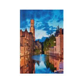 Обложка для паспорта матовая кожа с принтом Германия в Рязани, натуральная матовая кожа | размер 19,3 х 13,7 см; прозрачные пластиковые крепления | Тематика изображения на принте: castle | germany | lights | night | old | reflection | sky | town | water | вода | германия | город | замок | небо | ночь | огни | отражение | старый