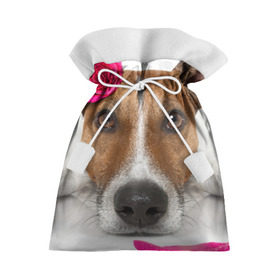 Подарочный 3D мешок с принтом Джек рассел с розой в Рязани, 100% полиэстер | Размер: 29*39 см | волкодав | дворняжка | джек | джек рассел | домашние животные | любимец | мопс | овчарка | пес | песик | питомец | рассел | сенбернар | собака | собачка