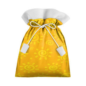Подарочный 3D мешок с принтом Солнышко в Рязани, 100% полиэстер | Размер: 29*39 см | Тематика изображения на принте: желтый | паттерн | солнце | яркий