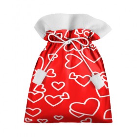 Подарочный 3D мешок с принтом Сердечки в Рязани, 100% полиэстер | Размер: 29*39 см | Тематика изображения на принте: красный | паттерн | сердечки
