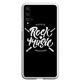 Чехол для Honor 20 с принтом Rock Music в Рязани, Силикон | Область печати: задняя сторона чехла, без боковых панелей | alternative | band | metal | music | nickelback | rock | альтернатива | барабан | гитара | инструмент | метал | музыка | найклбэк | нирвана | рок