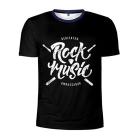 Мужская футболка 3D спортивная с принтом Rock Music в Рязани, 100% полиэстер с улучшенными характеристиками | приталенный силуэт, круглая горловина, широкие плечи, сужается к линии бедра | alternative | band | metal | music | nickelback | rock | альтернатива | барабан | гитара | инструмент | метал | музыка | найклбэк | нирвана | рок