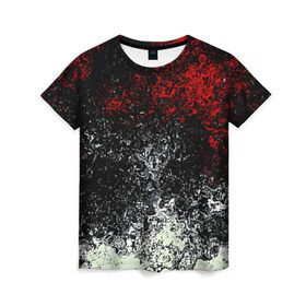 Женская футболка 3D с принтом Взрыв красок в Рязани, 100% полиэфир ( синтетическое хлопкоподобное полотно) | прямой крой, круглый вырез горловины, длина до линии бедер | брызги | разноцветный | яркий