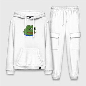 Мужской костюм хлопок с толстовкой с принтом SAD FROG в Рязани,  |  | meme | pepe frog | pepe the frog | sad frog | грустная лягушка | мем