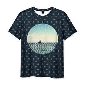 Мужская футболка 3D с принтом Морское настроение в Рязани, 100% полиэфир | прямой крой, круглый вырез горловины, длина до линии бедер | beach | ocean | sea | ship | summer | sun | tourism | tourist | water | wave | вода | волна | капитан | корабль | лето | море | океан | пляж | солнце | судно | туризм | турист