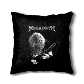 Подушка 3D с принтом Dave Mustaine в Рязани, наволочка – 100% полиэстер, наполнитель – холлофайбер (легкий наполнитель, не вызывает аллергию). | состоит из подушки и наволочки. Наволочка на молнии, легко снимается для стирки | dave | megadeth | metal | mustaine | rattlehead | rock | thrash | vic | дейв | мастейн | мегадет | метал | рок | треш