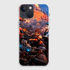 Чехол для iPhone 13 mini с принтом Warhammer в Рязани,  |  | blood angels | space marine | warhammer 40k | wh40k | броня | воина | воины | солдаты