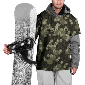 Накидка на куртку 3D с принтом CS:GO - Hexatal Camo в Рязани, 100% полиэстер |  | awp | counter | cs | csgo | skin | strike | камуфляж | контр | контра | кс | ксго | скин | страйк