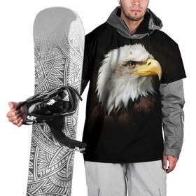 Накидка на куртку 3D с принтом Орёл в Рязани, 100% полиэстер |  | Тематика изображения на принте: клюв | орёл | пернатые | перья | птица | хищник