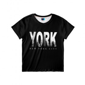 Детская футболка 3D с принтом Нью-Йорк в Рязани, 100% гипоаллергенный полиэфир | прямой крой, круглый вырез горловины, длина до линии бедер, чуть спущенное плечо, ткань немного тянется | Тематика изображения на принте: america | capital | city | lights | new york | night | skyscrapers | tourism | usa | америка | город | ночь | нью йорк | огни | столица | сша | туризм