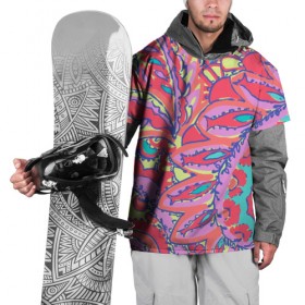 Накидка на куртку 3D с принтом Рыбки в Рязани, 100% полиэстер |  | абстракция | краски | психо | психоделический | цвета