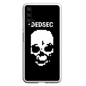 Чехол для Honor 20 с принтом Череп Dedsec в Рязани, Силикон | Область печати: задняя сторона чехла, без боковых панелей | Тематика изображения на принте: dedsec | skull | watch dogs | watch dogs 2 | watch_dogs | watch_dogs 2 | дедсек | дэдсек | череп