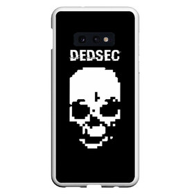 Чехол для Samsung S10E с принтом Череп Dedsec в Рязани, Силикон | Область печати: задняя сторона чехла, без боковых панелей | Тематика изображения на принте: dedsec | skull | watch dogs | watch dogs 2 | watch_dogs | watch_dogs 2 | дедсек | дэдсек | череп