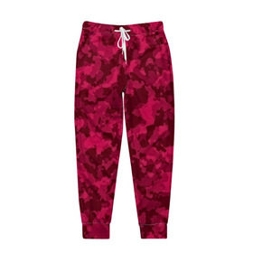 Мужские брюки 3D с принтом Розовый камуфляж в Рязани, 100% полиэстер | манжеты по низу, эластичный пояс регулируется шнурком, по бокам два кармана без застежек, внутренняя часть кармана из мелкой сетки | армейский