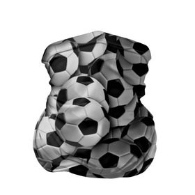 Бандана-труба 3D с принтом Футбольный мяч в Рязани, 100% полиэстер, ткань с особыми свойствами — Activecool | плотность 150‒180 г/м2; хорошо тянется, но сохраняет форму | паттерн | черно белый