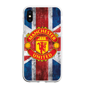 Чехол для iPhone XS Max матовый с принтом Manchester United №1! в Рязани, Силикон | Область печати: задняя сторона чехла, без боковых панелей | manchester united | манчестер | юнайтед