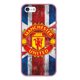 Чехол для iPhone 5/5S матовый с принтом Manchester United №1! в Рязани, Силикон | Область печати: задняя сторона чехла, без боковых панелей | manchester united | манчестер | юнайтед