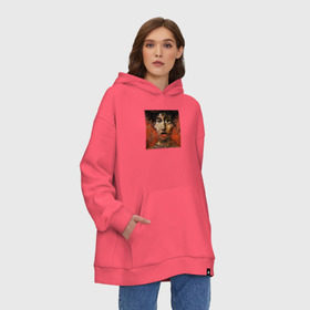 Худи SuperOversize хлопок с принтом HIM. Venus Doom в Рязани, 70% хлопок, 30% полиэстер, мягкий начес внутри | карман-кенгуру, эластичная резинка на манжетах и по нижней кромке, двухслойный капюшон
 | heartagram | him | love metal | ville valo | вилле вало | хим