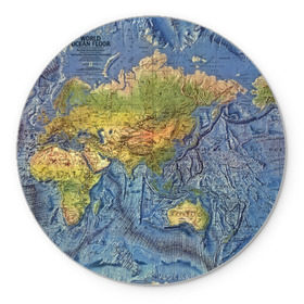 Коврик круглый с принтом Карта в Рязани, резина и полиэстер | круглая форма, изображение наносится на всю лицевую часть | Тематика изображения на принте: география | земля | мир