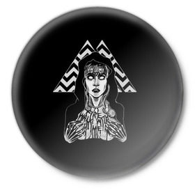 Значок с принтом Twin Peaks в Рязани,  металл | круглая форма, металлическая застежка в виде булавки | 
