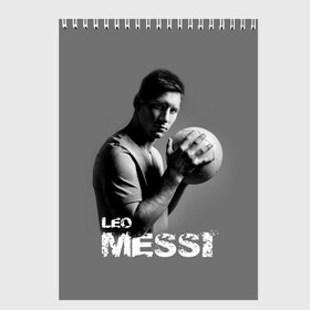 Скетчбук с принтом Leo Messi в Рязани, 100% бумага
 | 48 листов, плотность листов — 100 г/м2, плотность картонной обложки — 250 г/м2. Листы скреплены сверху удобной пружинной спиралью | barcelona | spanish | аргентина | барселона | испания | лео | месси | мяч | футбол | футболист