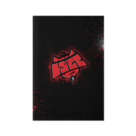 Обложка для паспорта матовая кожа с принтом cs:go - HellRaisers (Black collection) в Рязани, натуральная матовая кожа | размер 19,3 х 13,7 см; прозрачные пластиковые крепления | 0x000000123 | csgo | hellraisers | hr | ксго | хелрейзерс