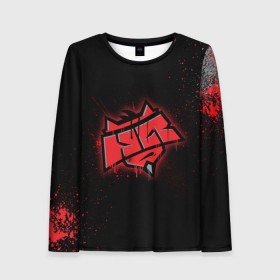 Женский лонгслив 3D с принтом cs:go - HellRaisers (Black collection) в Рязани, 100% полиэстер | длинные рукава, круглый вырез горловины, полуприлегающий силуэт | 0x000000123 | csgo | hellraisers | hr | ксго | хелрейзерс