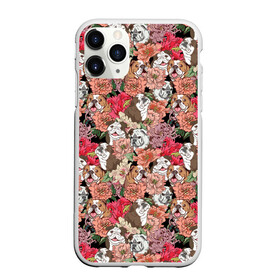 Чехол для iPhone 11 Pro матовый с принтом Dogs and flowers в Рязани, Силикон |  | boxer | cute | dog | flower | flowers | love | lovely | summer | боксер | бульдог | летний | лето | пес | пионы | собака | собачка | цветочный | цветы