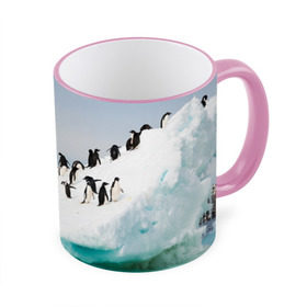 Кружка 3D с принтом Пингвины на айсберге в Рязани, керамика | ёмкость 330 мл | айсберг | антарктида | антарктика | арктика | буревестник | глупый | императорский | клюв | королевский | крылья | ласты | лёд | линукс | океан | пилигрим | полюс | птица | север | снег | умка | фрак