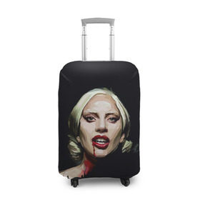 Чехол для чемодана 3D с принтом Леди Гага в Рязани, 86% полиэфир, 14% спандекс | двустороннее нанесение принта, прорези для ручек и колес | Тематика изображения на принте: lady gaga | леди гага